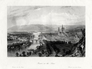 Rouen no Sena, França, 1875