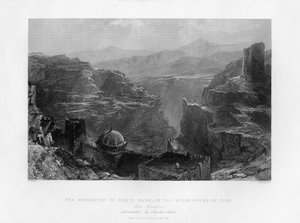 O Mosteiro de Santa Saba Mar Saba, Israel, 1841.