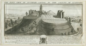 Castelo de Tutbury - Vista Leste: gravura