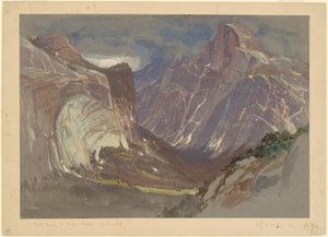 Half Dome e Royal Arches, Yosemite, de Glacier Point de Samuel Colman