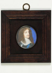 Carlos II (aguarela em velino) de Samuel Cooper