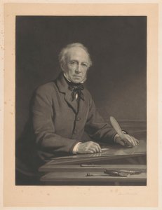 Retrato de Samuel Cousins a trabalhar numa estampa de Samuel Cousins (signed by artist)