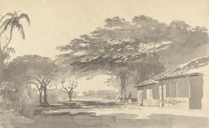 Sepoys a descansar debaixo das árvores de Samuel Davis