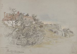 Rusthall Common, perto de Tunbridge Wells, c.1845 (lápis, wc e guache sobre papel) de Samuel Gillespie Prout