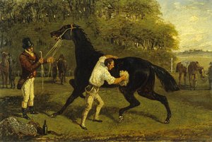 Rubbing Down (óleo sobre tela) de Samuel Henry Alken