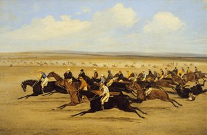 O Cambridgeshire Stakes de 1850: O Início (óleo sobre tela) (ver também 266407)