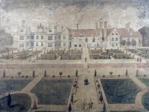Welbeck Abbey, da frente sudoeste, c.1780 (wc no papel)