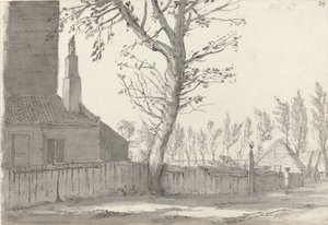 High Street na Manor House, Marylebone de Samuel Hieronymus Grimm