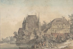 Vista de uma Aldeia junto a um Rio, 1766.