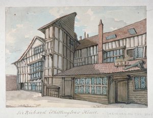 Casa de Sir Richard Whittington, Milton Street, Cidade de Londres, 1800