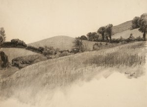 Paisagem rural, 1884 (carvão sobre papel brilhante)