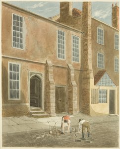 Restos do Castelo de Bristol em uma casa em Castle Green (lápis e aquarela em papel)