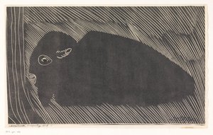 Bisonte recortado de Samuel Jessurun de Mesquita (signed by artist)