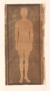 Silhueta de um homem com raios a toda a volta de Samuel Jessurun de Mesquita (signed by artist)
