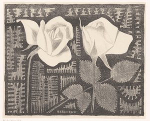 Duas rosas de Samuel Jessurun de Mesquita (signed by artist)