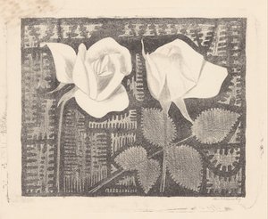 Duas rosas de Samuel Jessurun de Mesquita (signed by artist)