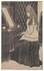 Mulher no toucador de Samuel Jessurun de Mesquita (signed by artist)