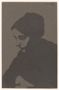 Mulher com três quartos de vista para a esquerda, com sombra de gota de Samuel Jessurun de Mesquita (signed by artist)