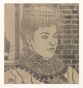 Mulher com chapéu de empregada de Samuel Jessurun de Mesquita (signed by artist)