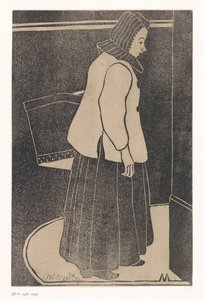 Mulher com caixa ou cesto de Samuel Jessurun de Mesquita (signed by artist)
