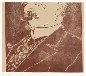 Retrato de um homem desconhecido com um charuto de Samuel Jessurun de Mesquita