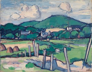 Paisagem, c.1891-1935 (óleo sobre painel) de Samuel John Peploe
