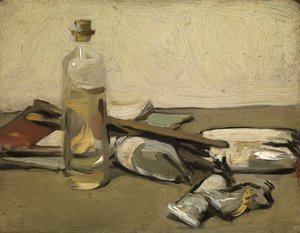 Natureza morta: Tubos de tinta, c.1903 (óleo sobre painel) de Samuel John Peploe