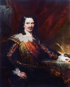 Retrato de Charles John Kean (1811-1868), director inglês e director de teatro, pintura de Samuel John Stump (falecido em 1863) óleo sobre tela