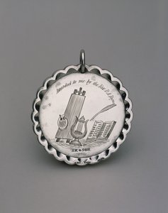 Medalha de bordado, c.1850 (prata) de Samuel Kirk