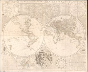 Scientia terrarum et coelorum : ou, os céus e a terra astronômica e geograficamente delineados e exibidos : contendo os detalhes mais curiosos e úteis nos sistemas solares estrelados e mundanos, fielmente enumerados e delineados de acordo com t de Samuel; Kitchin Dunn