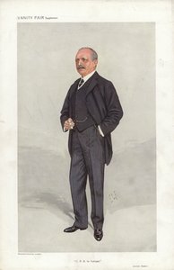 Archer Baker, C P R R Na Europa, Vanity Fair cartoon (cor litho) de Samuel Luke (after) Fildes