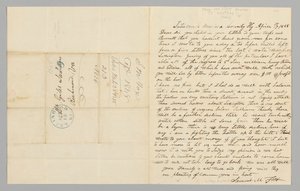 Carta a Giles Saunders de Samuel M. Fox sobre o tráfico de escravos, 17 de abril de 1848. de Samuel M. Fox