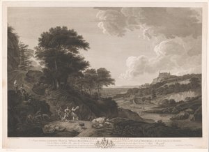 Paisagem com pastores dançarinos
Shepherds Amusement (título sobre o objecto) de Samuel Middiman