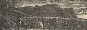 Colheita sob uma Lua Crescente de Samuel Palmer
