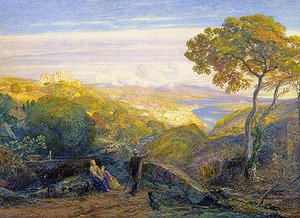 Paisagem (óleo sobre tela) de Samuel Palmer