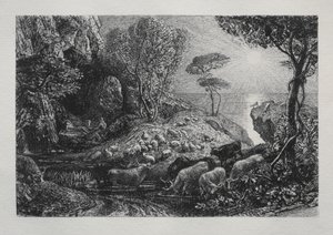 Moeris e Galatea de Samuel Palmer