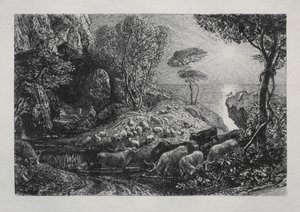 Moeris e Galatea, 1883. de Samuel Palmer