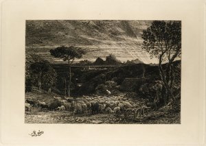 Abertura do redil, ou De manhã cedo de Samuel Palmer