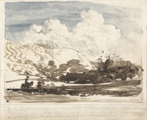The Bright Cloud (w - c no papel) de Samuel Palmer