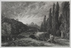 The Early Ploughman, antes de 1861. de Samuel Palmer