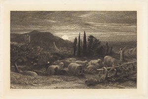 A lua nascente de Samuel Palmer