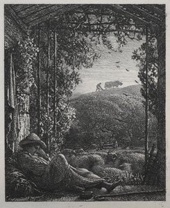 O pastor adormecido, 1857. de Samuel Palmer