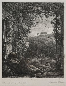 O pastor adormecido, 1857. de Samuel Palmer