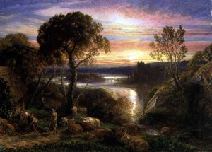 Tityrus Restaurado em seu Patrimônio, 1877 de Samuel Palmer