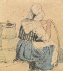 Uma mulher camponesa sentada de Samuel Prout