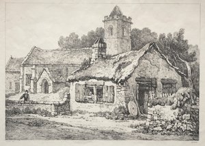 Uma série de edifícios antigos e casas rurais no norte da Inglaterra: Ayton de Samuel Prout