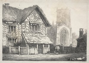 Uma série de edifícios antigos e casas rurais no norte da Inglaterra: Helmsley de Samuel Prout
