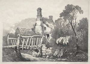 Uma série de edifícios antigos e casas rurais no norte da Inglaterra: perto de Byland de Samuel Prout