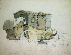 Um Treinador Ornamental (caneta e tinta e aguarela sobre papel) de Samuel Prout
