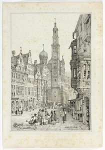 Augsburgo, a partir de fac-símiles de esboços feitos na Flandres e na Alemanha de Samuel Prout